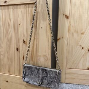 Elliot Luca Snakeskin Pattern Chain Shoulder Bag